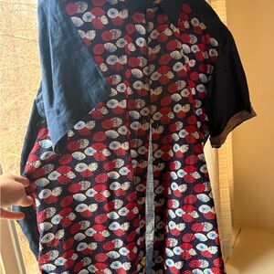 Robert Graham Red and Blue Patterned Dress Shirt